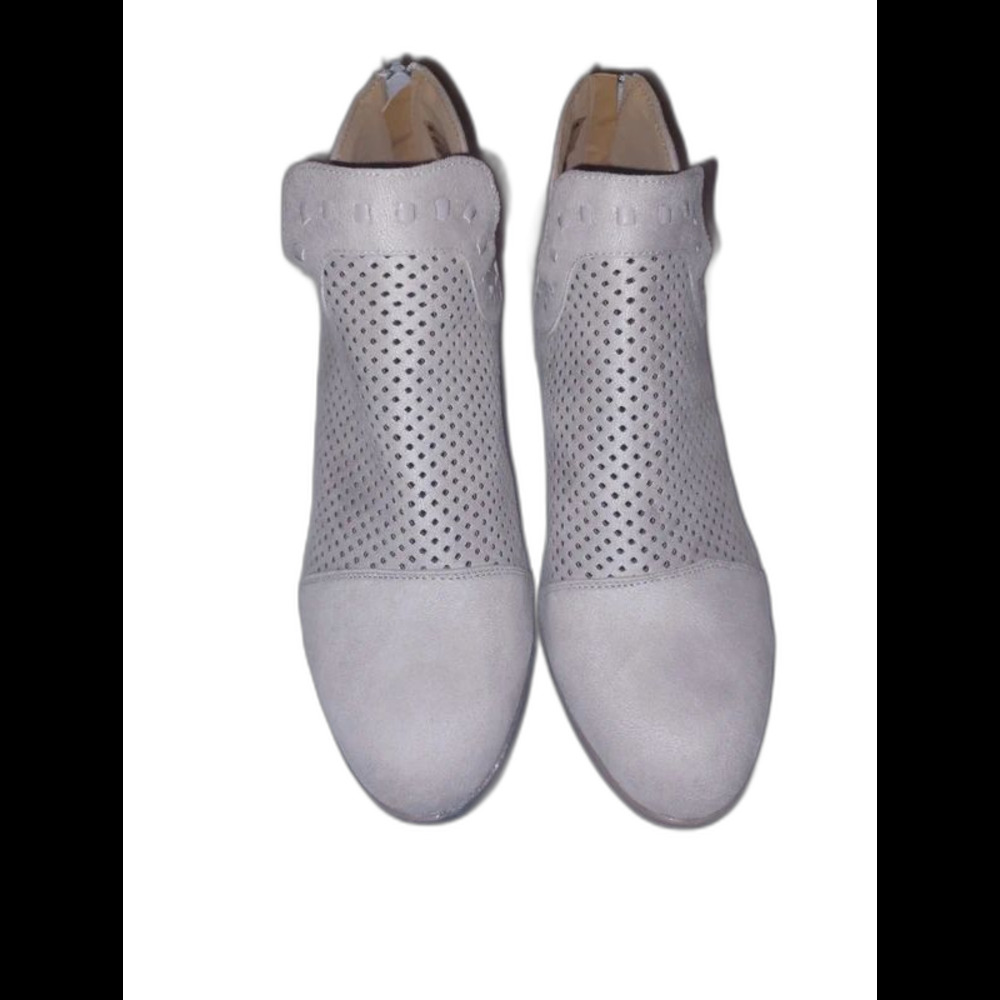Size 12 Sociology Neutral Perforated Ankle Boots - NWOT